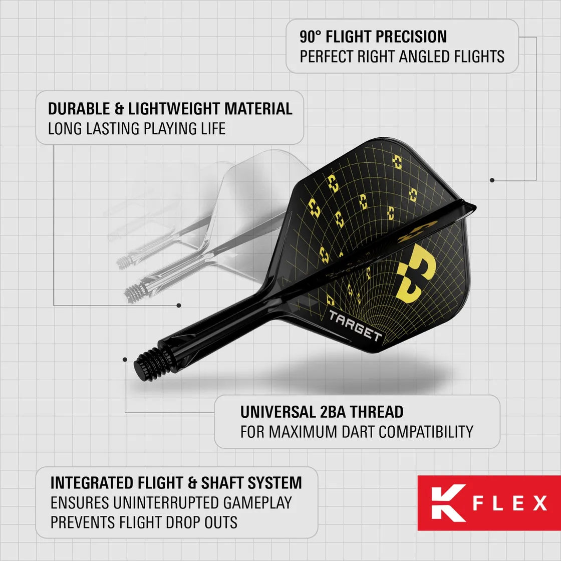 Target - K-Flex - Bolide - No6 - Jednodílný Násadky/Letky Na Šípky - Direct Darts - 5