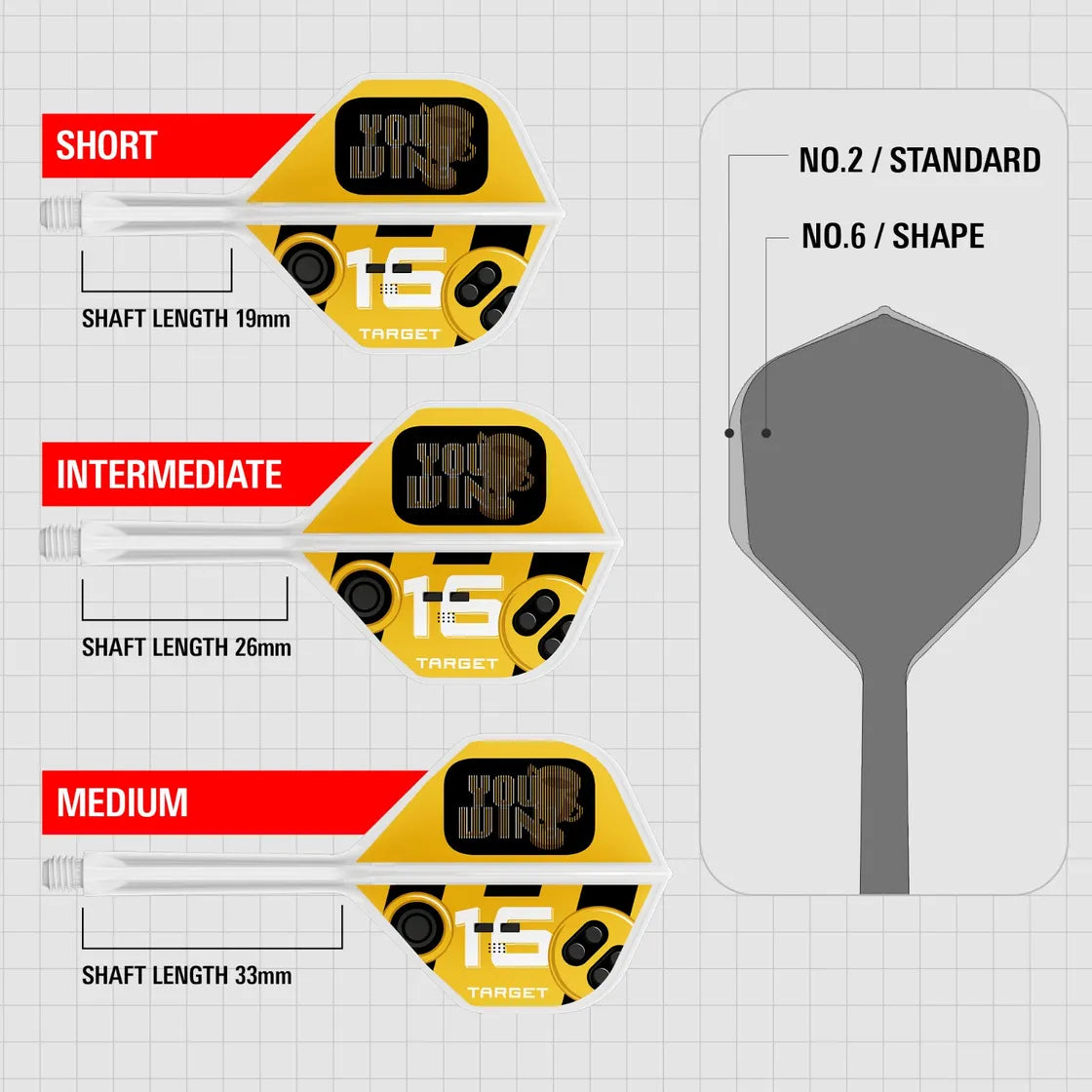Target - K-Flex - You Win - No2 - Jednodílný Násadky/Letky Na Šípky - Direct Darts - 3