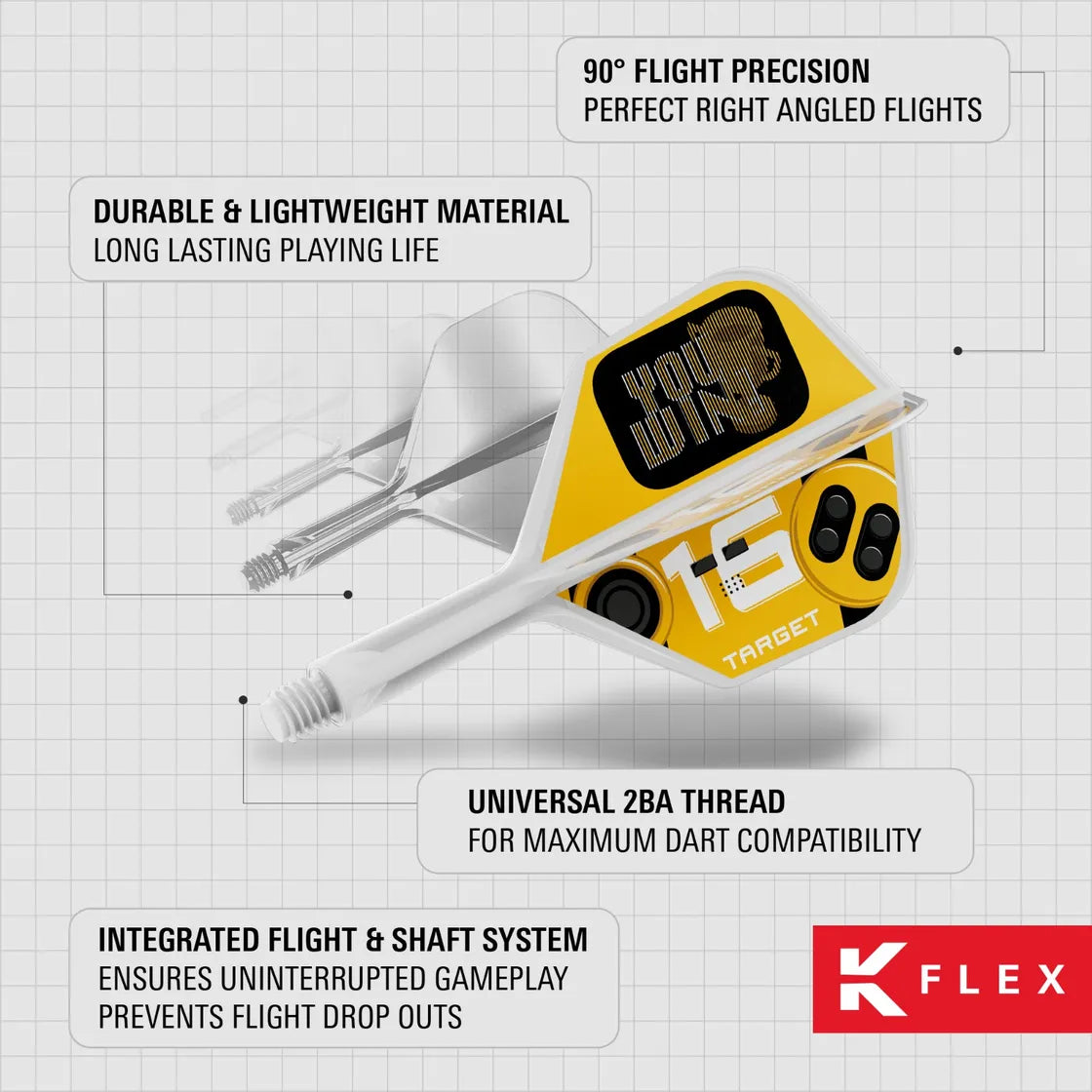 Target - K-Flex - You Win - No6 - Jednodílný Násadky/Letky Na Šípky - Direct Darts - 5