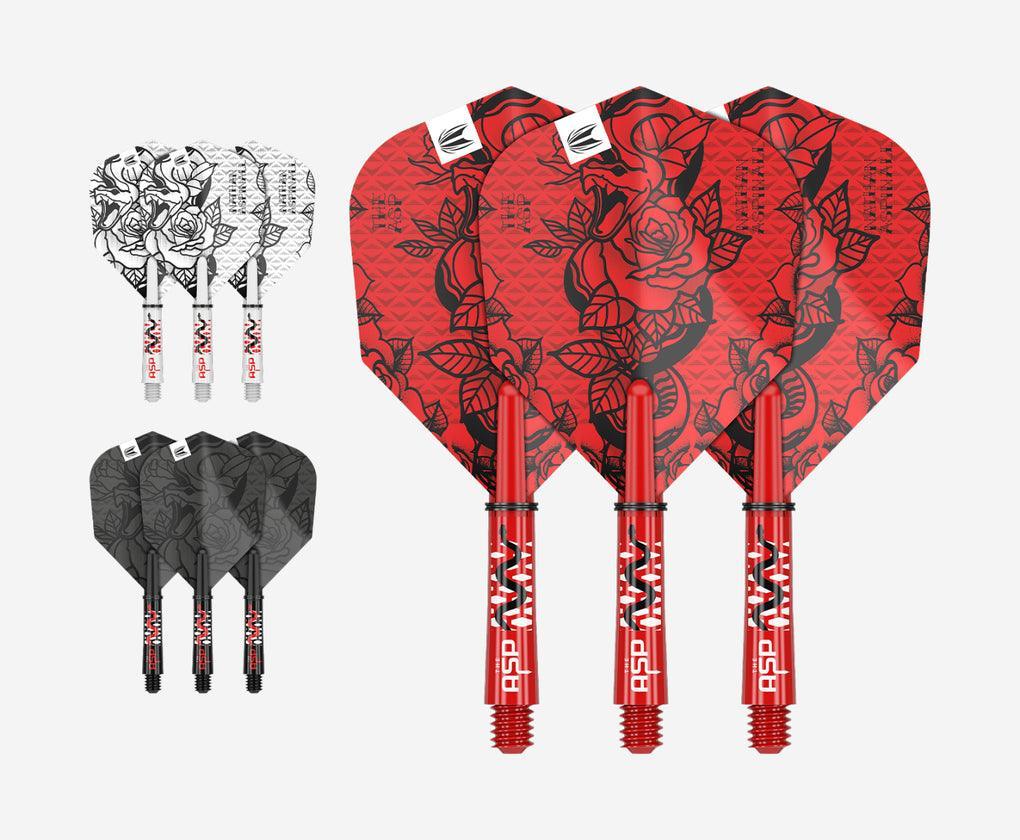 Target - Nathan Aspinal Ink - Sada Násadky/Letiek - No6 - 3 Sady (9Ks) Sada Násadky/Letiek Na Šípky - Direct Darts - 1