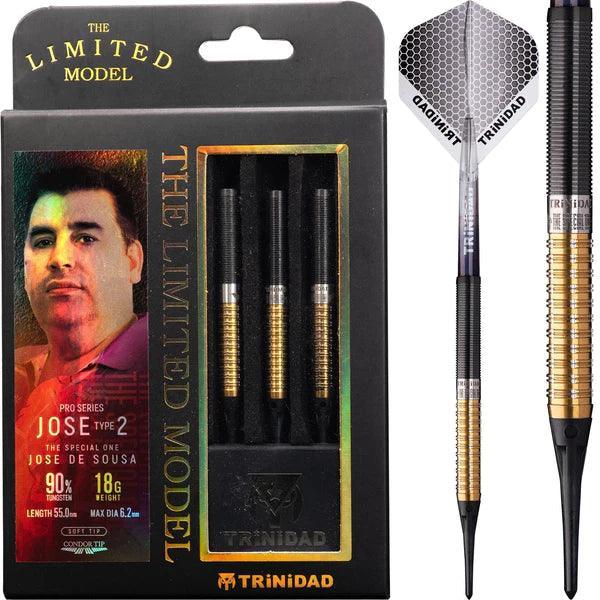 Trinidad Pro - Jose De Sousa 90% - Type 2 - Zlatá - Soft Šipky - Direct Darts - 1
