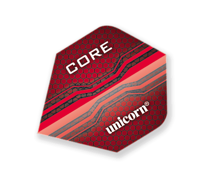 Unicorn - Core Plus Core Červená - 75 Mikron - Letky Na Šípky - Direct Darts - 1