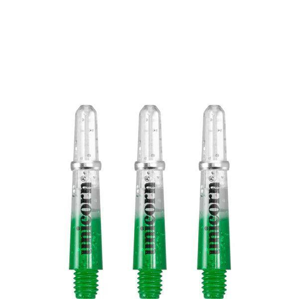 Unicorn - Gripper 4 Elememts 2 Tone Zelená/Průhledná - Násadky Na Šípky - Direct Darts - 5