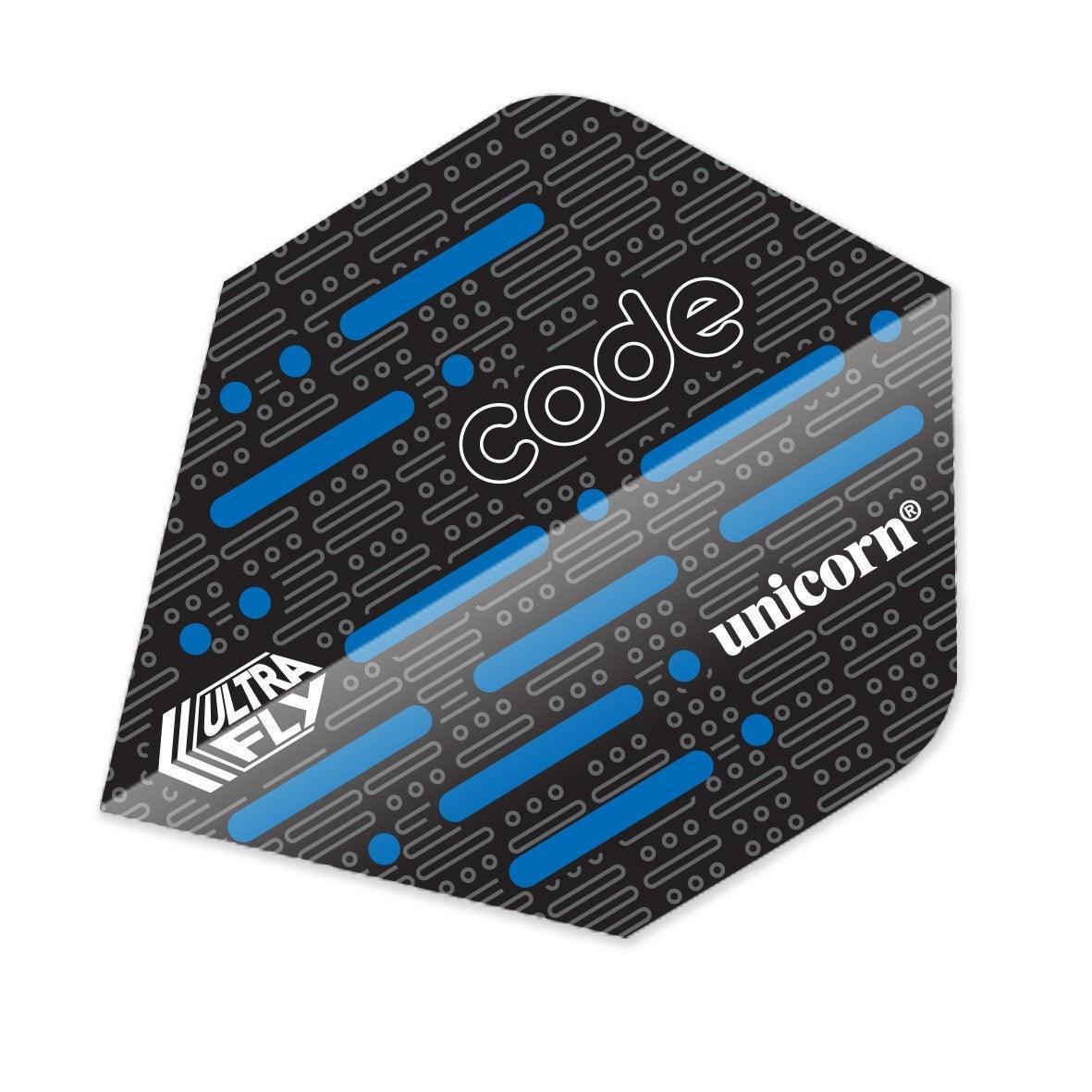Unicorn - Ultrafly Plus Code Modrá - 100 Mikron - Letky Na Šípky - Direct Darts - 1