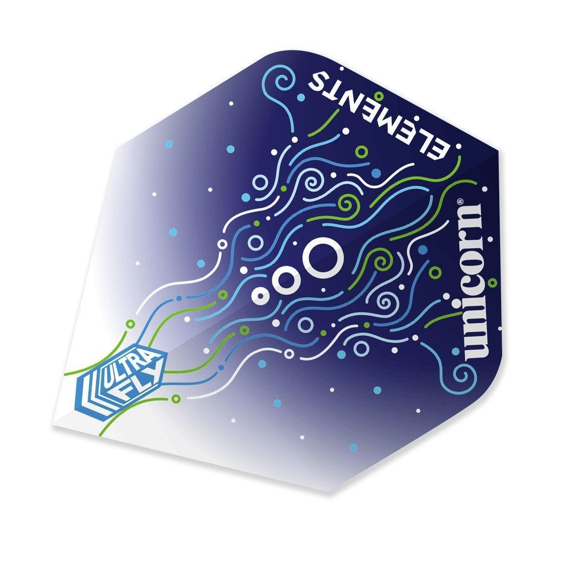 Unicorn - Ultrafly Plus Elements Hydrostorm - 100 Mikron - Letky Na Šípky - Direct Darts - 1