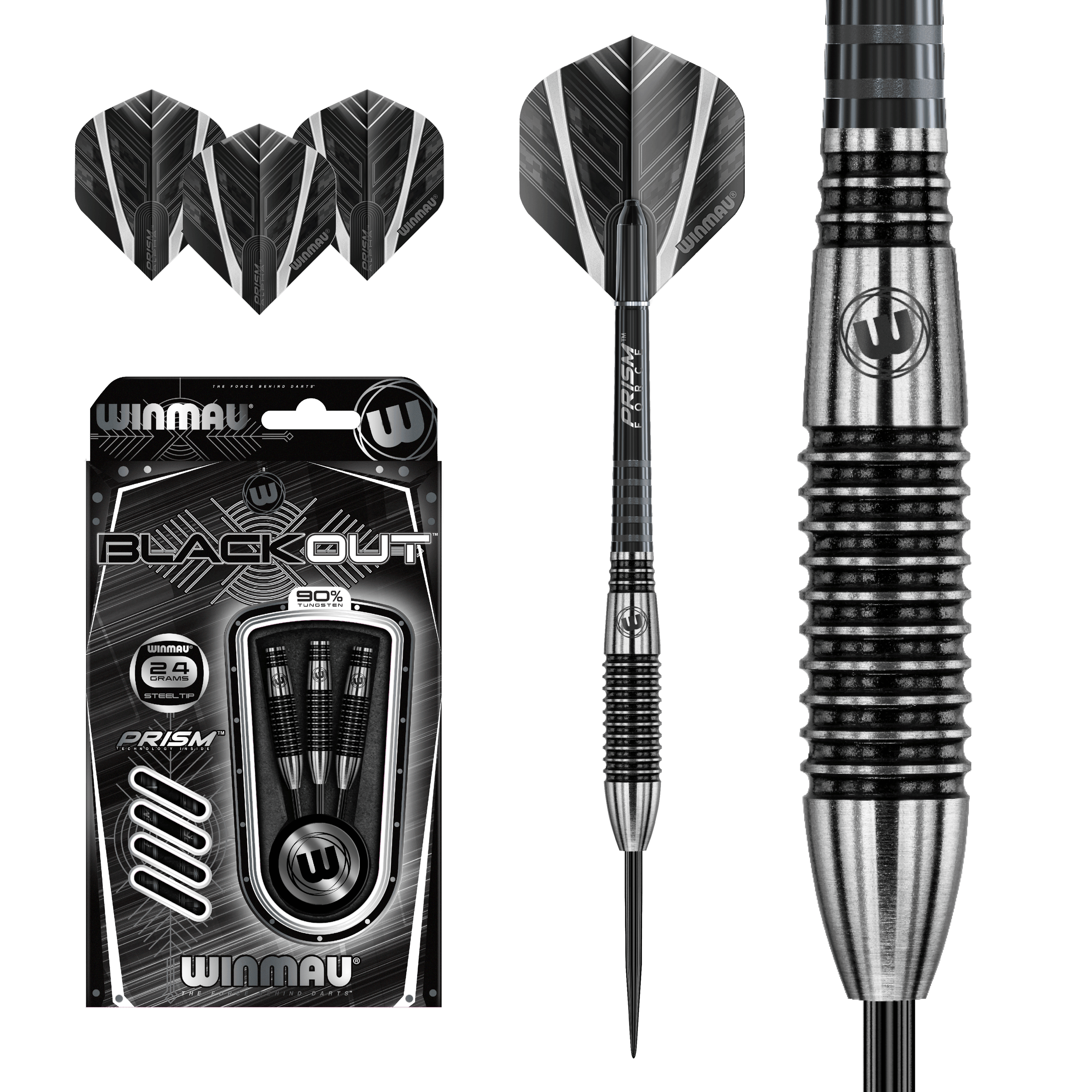 Winmau - Blackout V2 90% - Steel Šípky - Direct Darts - 2