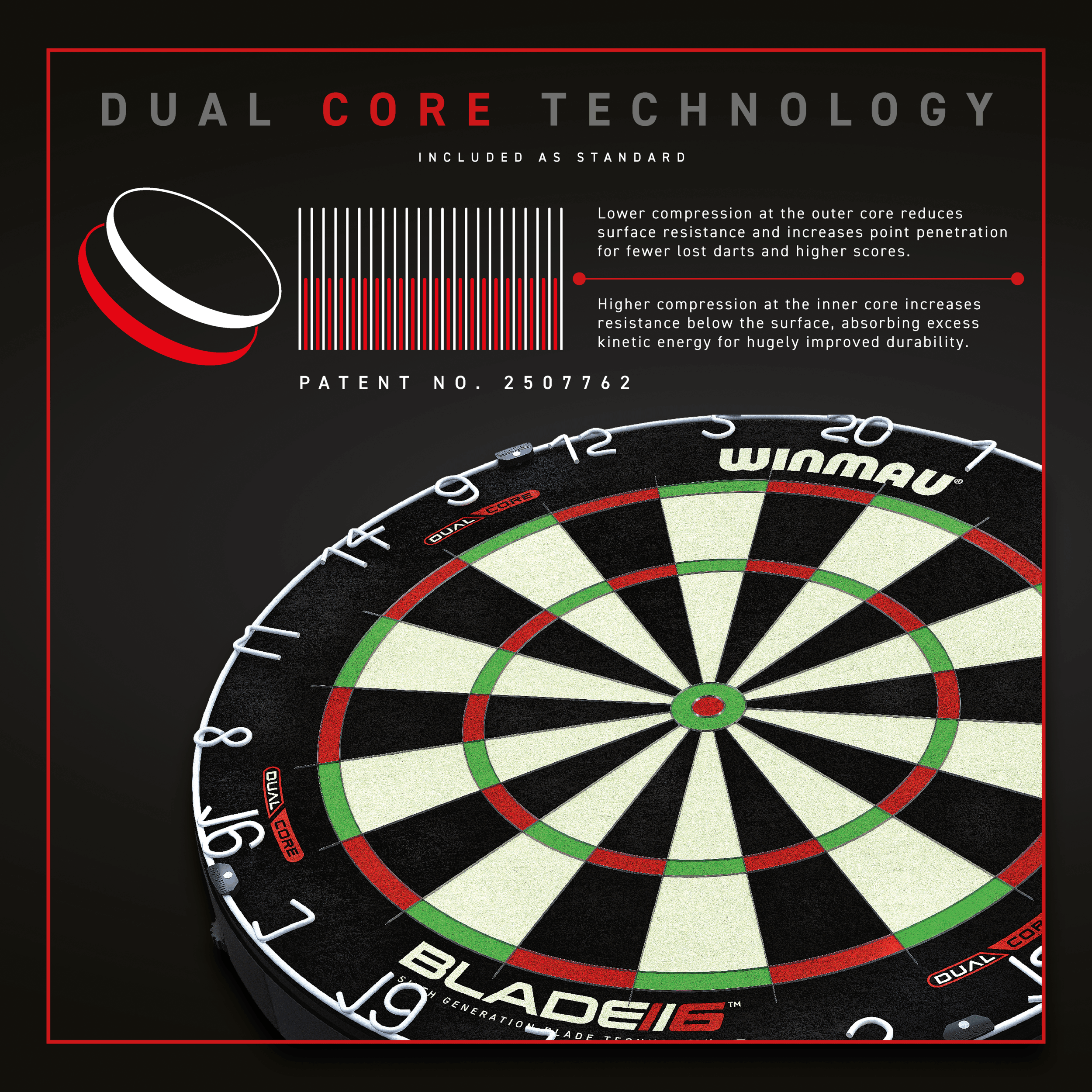 Winmau - Blade 6 Dual Core - Sisalový Terč Na Šípky - Direct Darts - 2