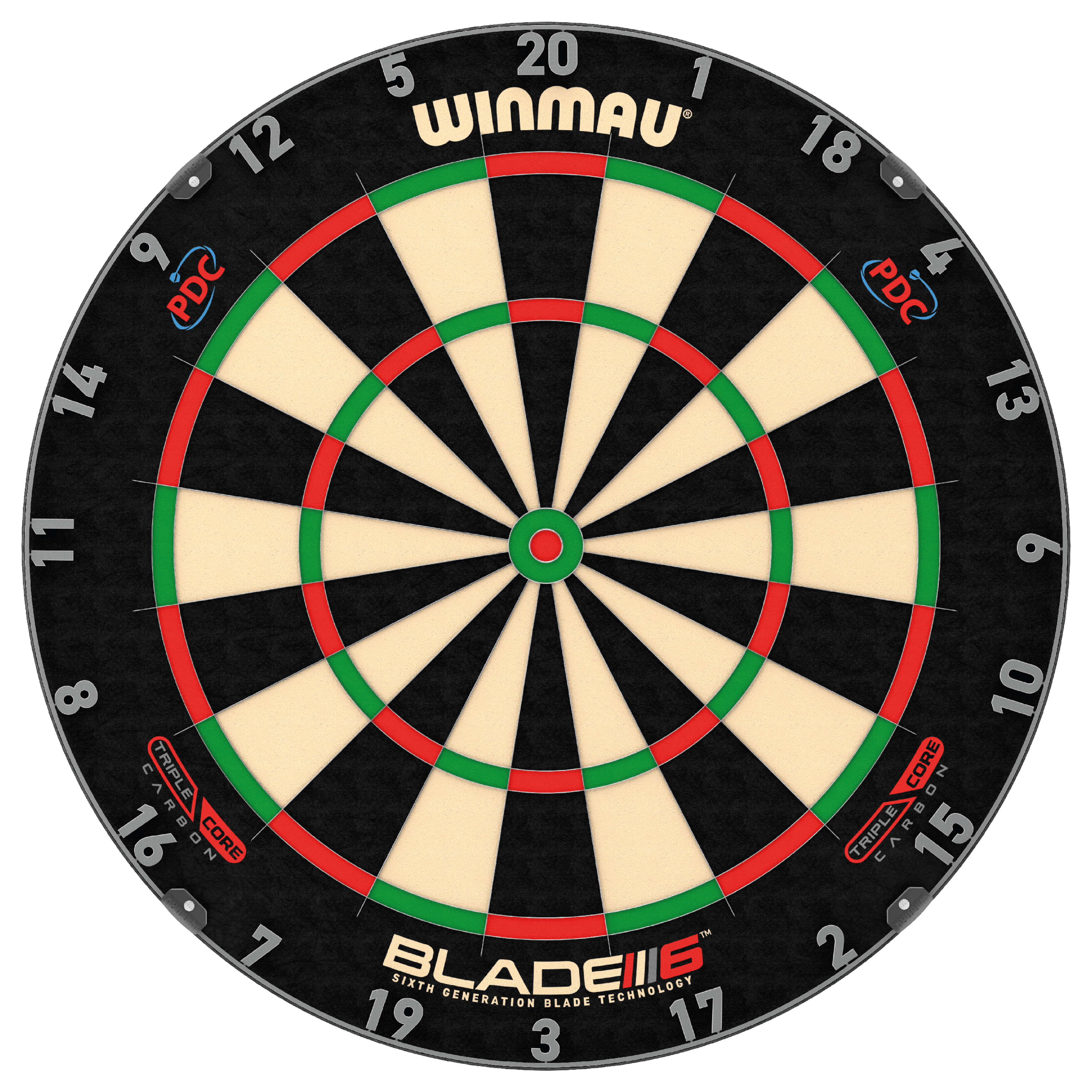 Winmau - Blade 6 Triple Core Pdc Logo - Sisalový Terč Na Šípky - Direct Darts - 1