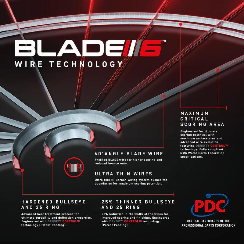 Winmau - Blade 6 Triple Core Pdc Logo - Sisalový Terč Na Šípky - Direct Darts - 2