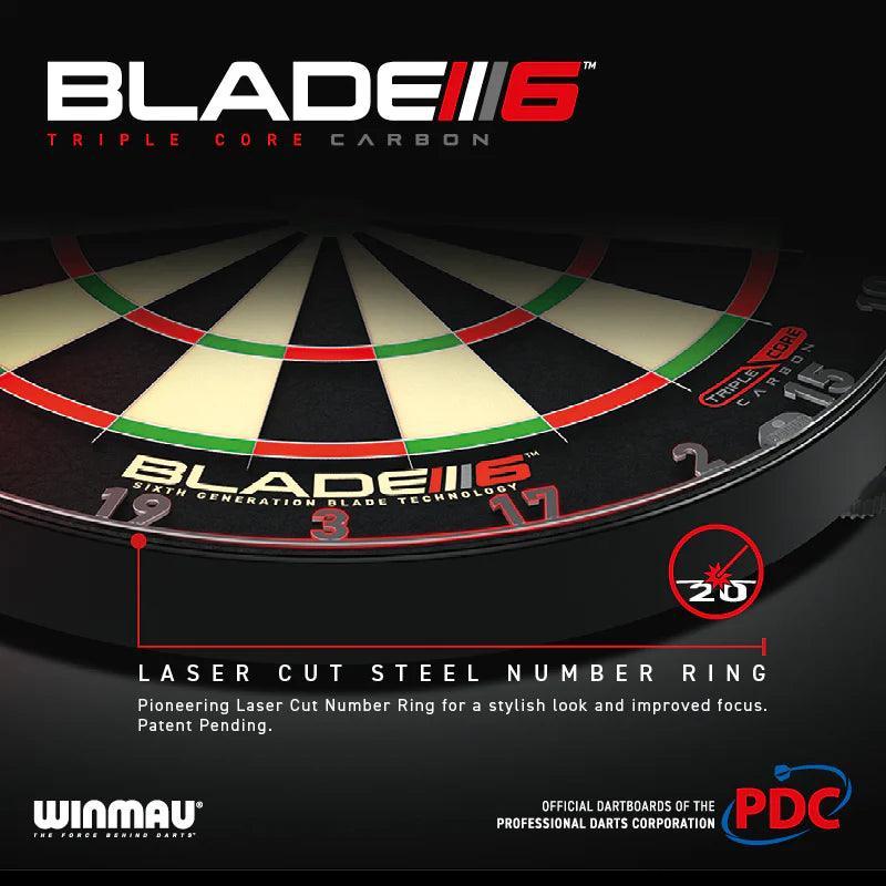 Winmau - Blade 6 Triple Core Pdc Logo - Sisalový Terč Na Šípky - Direct Darts - 4