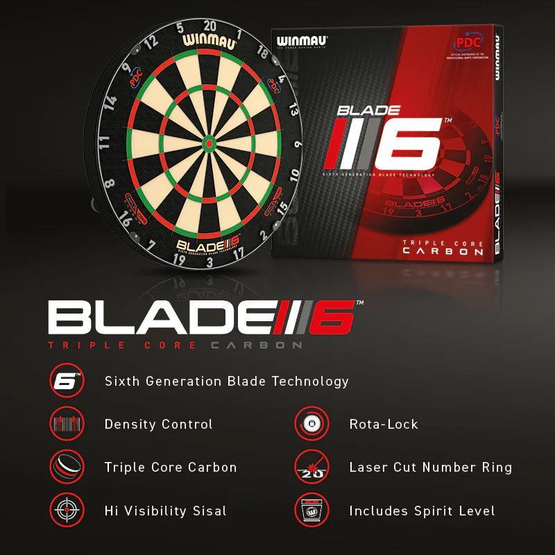 Winmau - Blade 6 Triple Core Pdc Logo - Sisalový Terč Na Šípky - Direct Darts - 6