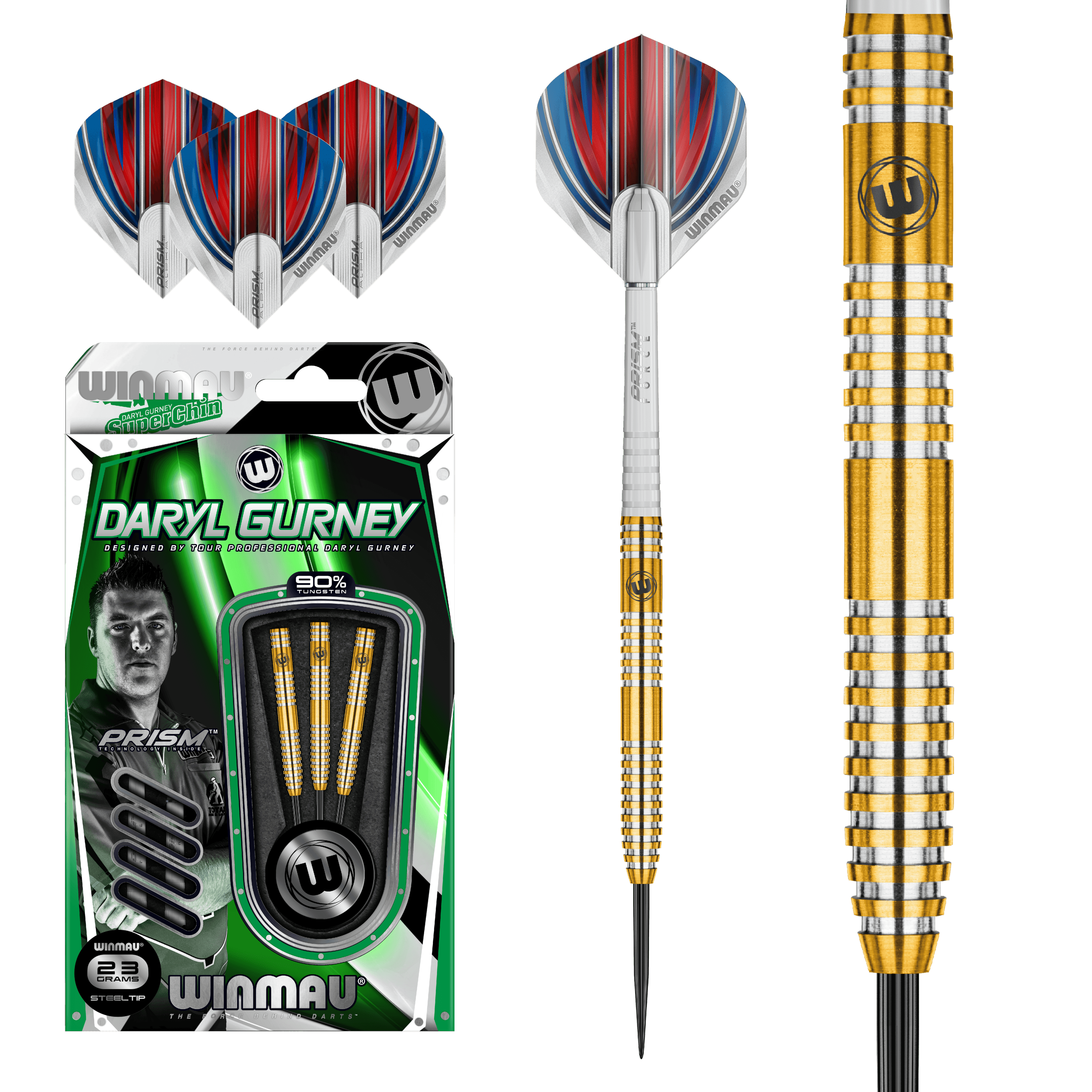Winmau - Daryl Gurney Zlatá 90% - Steel Šípky - Direct Darts - 2