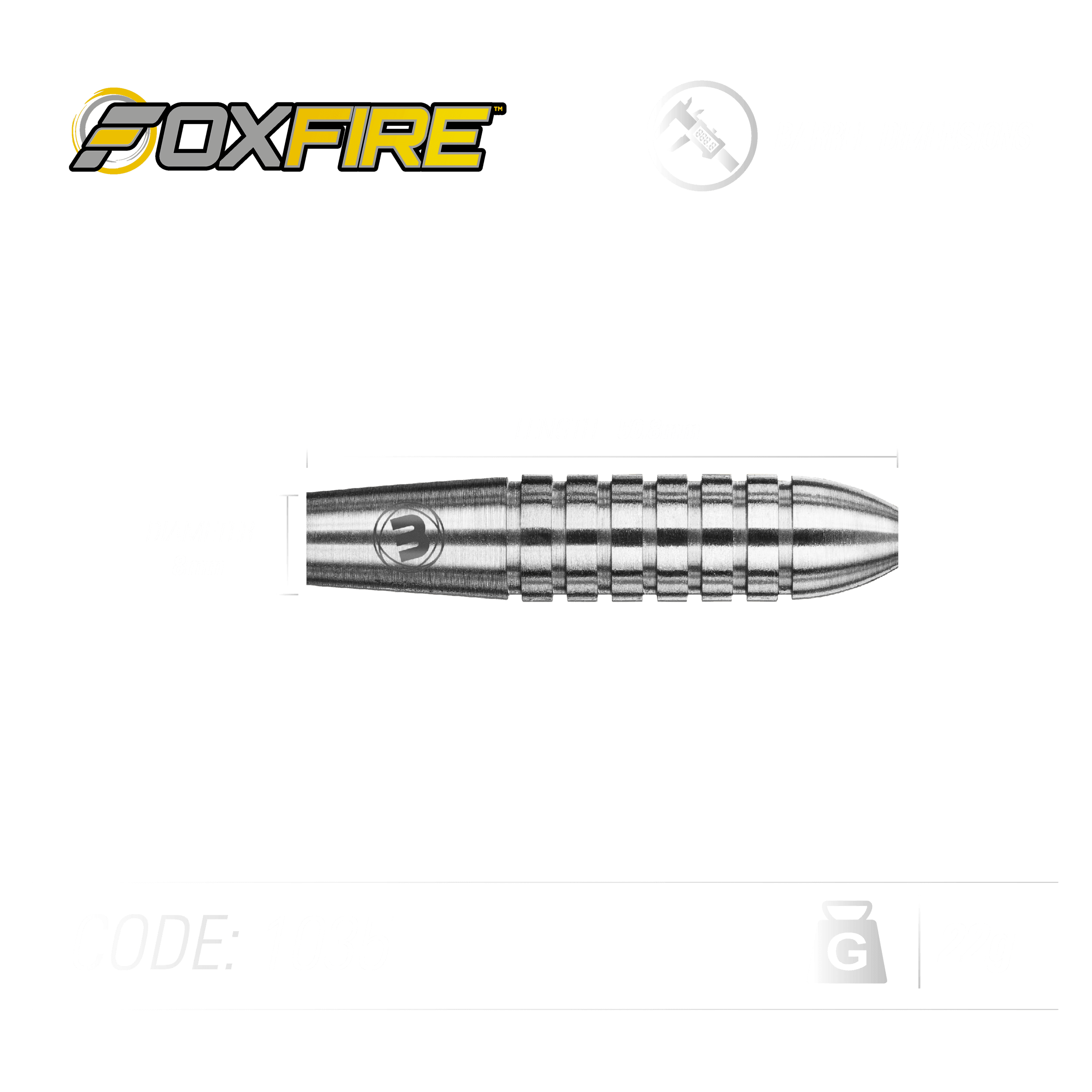Winmau - Foxfire 80% V2 - Steel Šípky - Direct Darts - 4