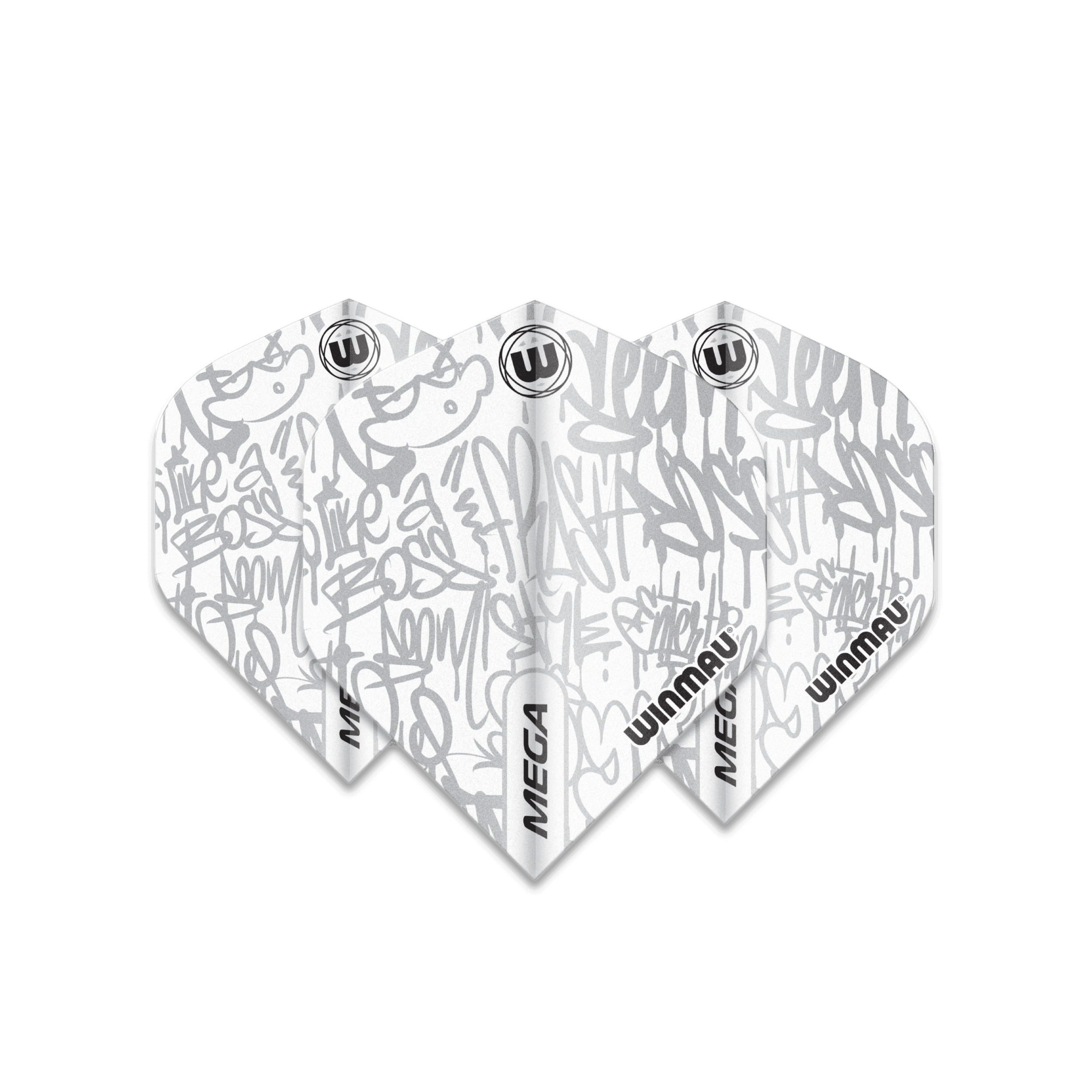 Winmau - Mega Standard Bílá - 75 Micron - Letky Na Šípky - Direct Darts - 1