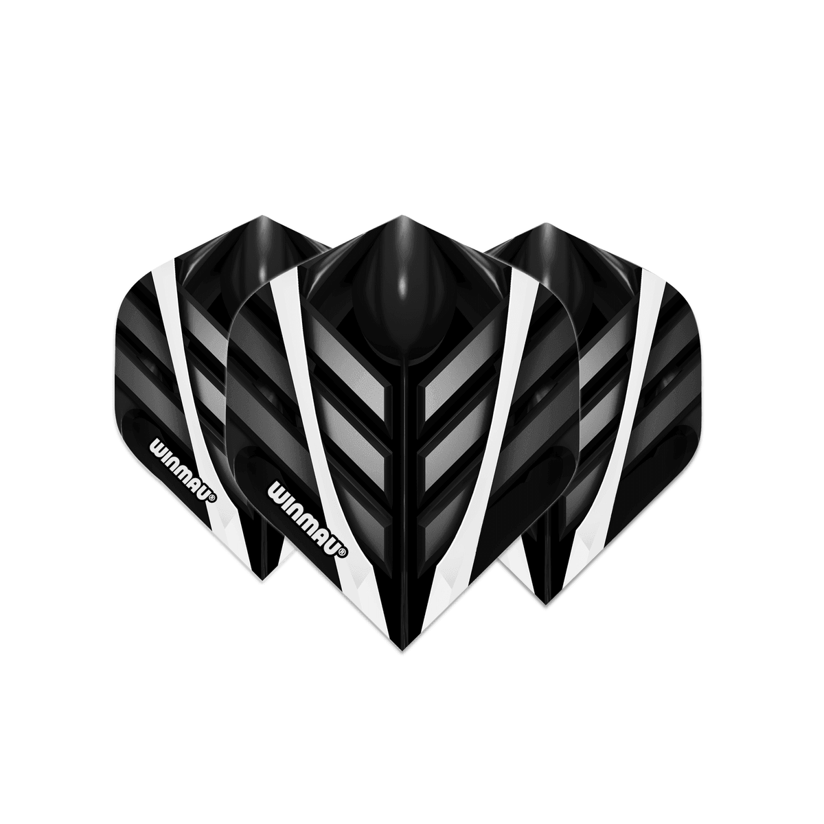 Winmau - Mega Standard Černá & Bílá - 75 Mikron - Letky Na Šípky - Direct Darts - 1