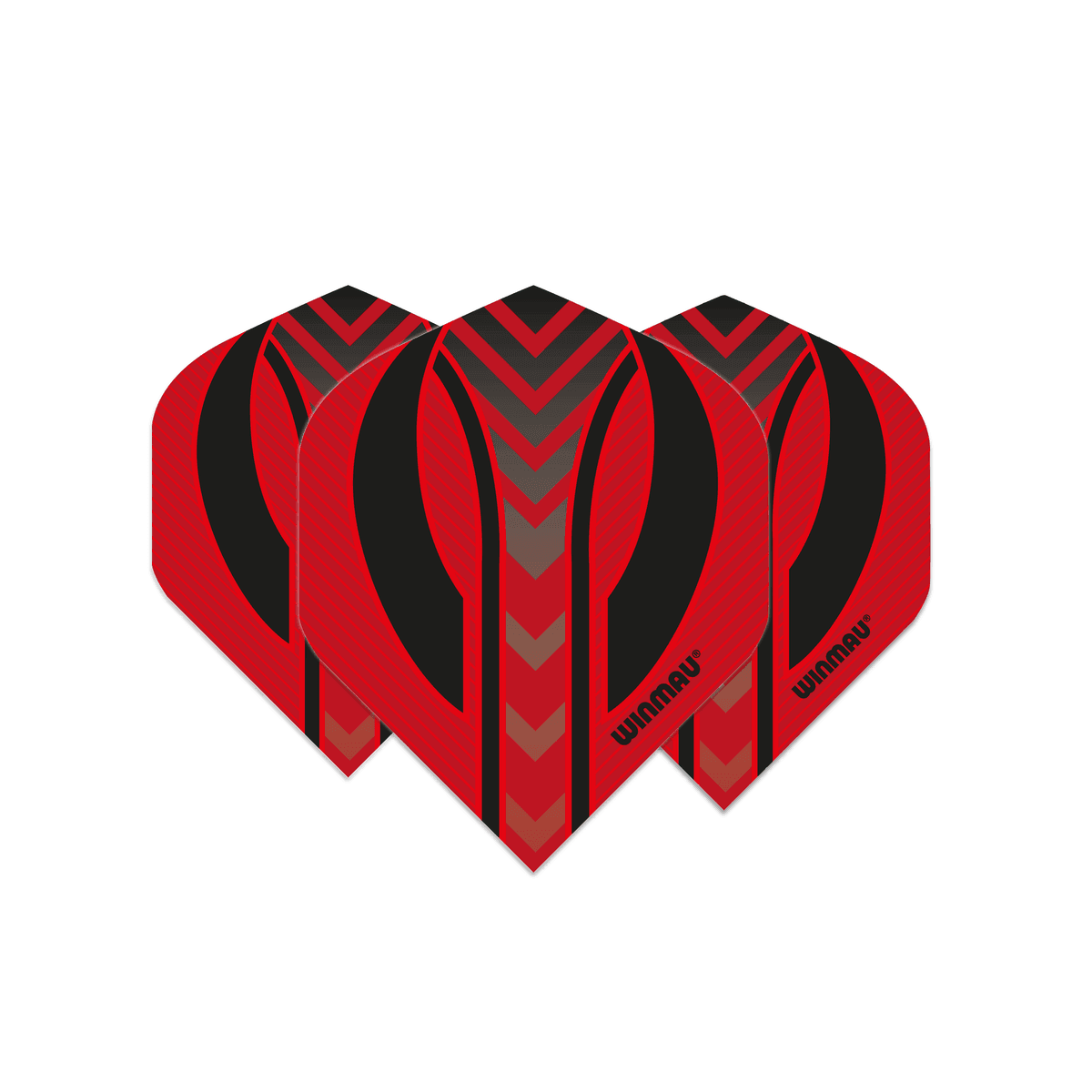 Winmau - Mega Standard Červená & Černá - 75 Mikron - Letky Na Šípky - Direct Darts - 1