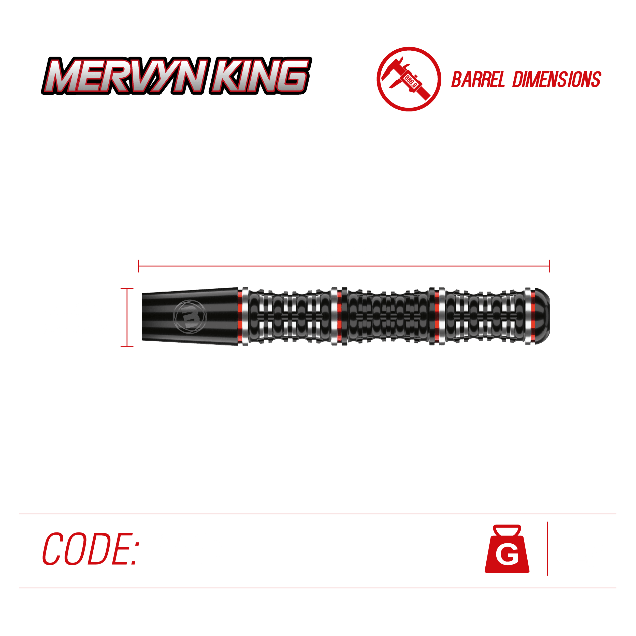 Winmau - Mervyn King Special Edition 90% - Steel Šípky - Direct Darts - 4