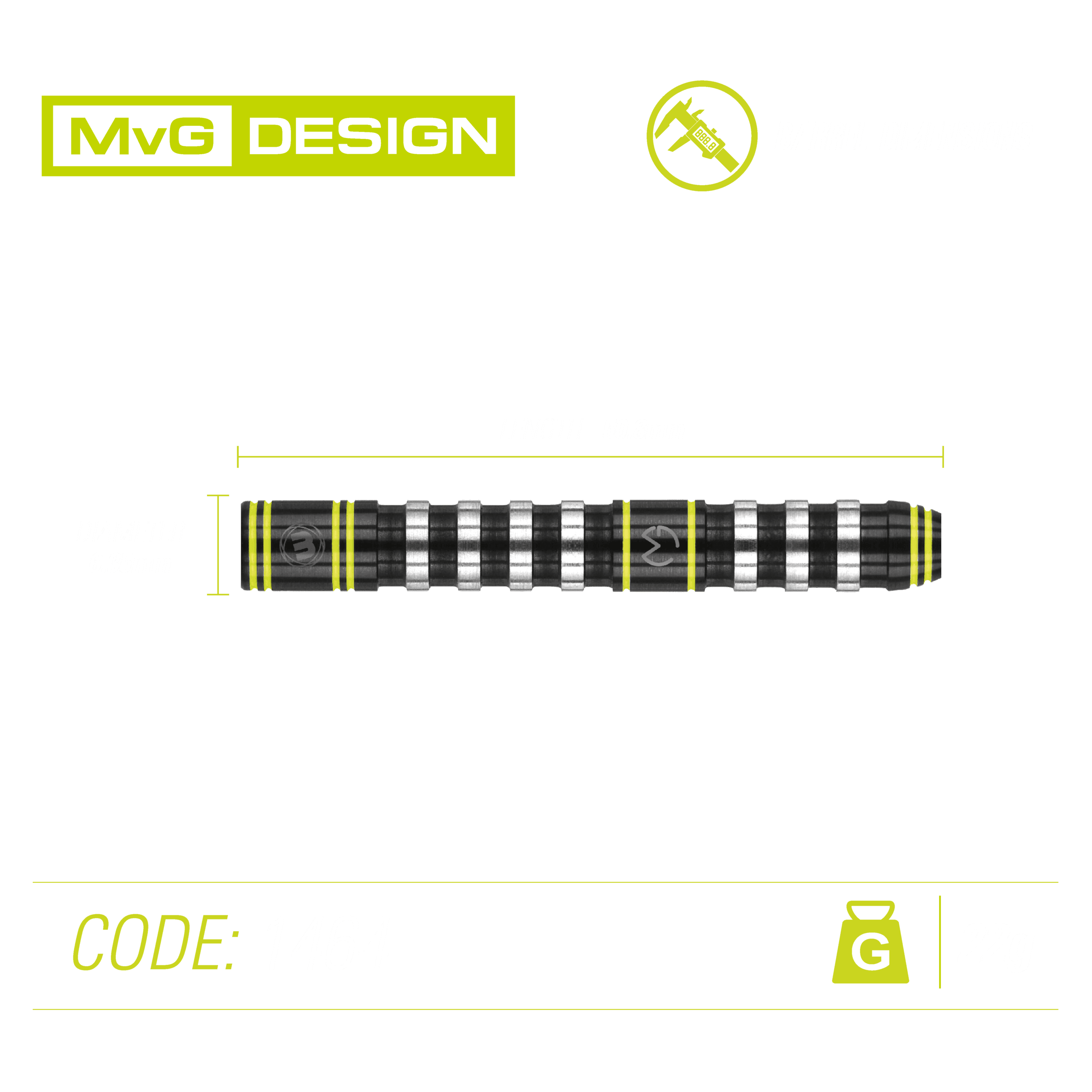 Winmau - Mvg Assault 90% - Steel Šípky - Direct Darts - 4