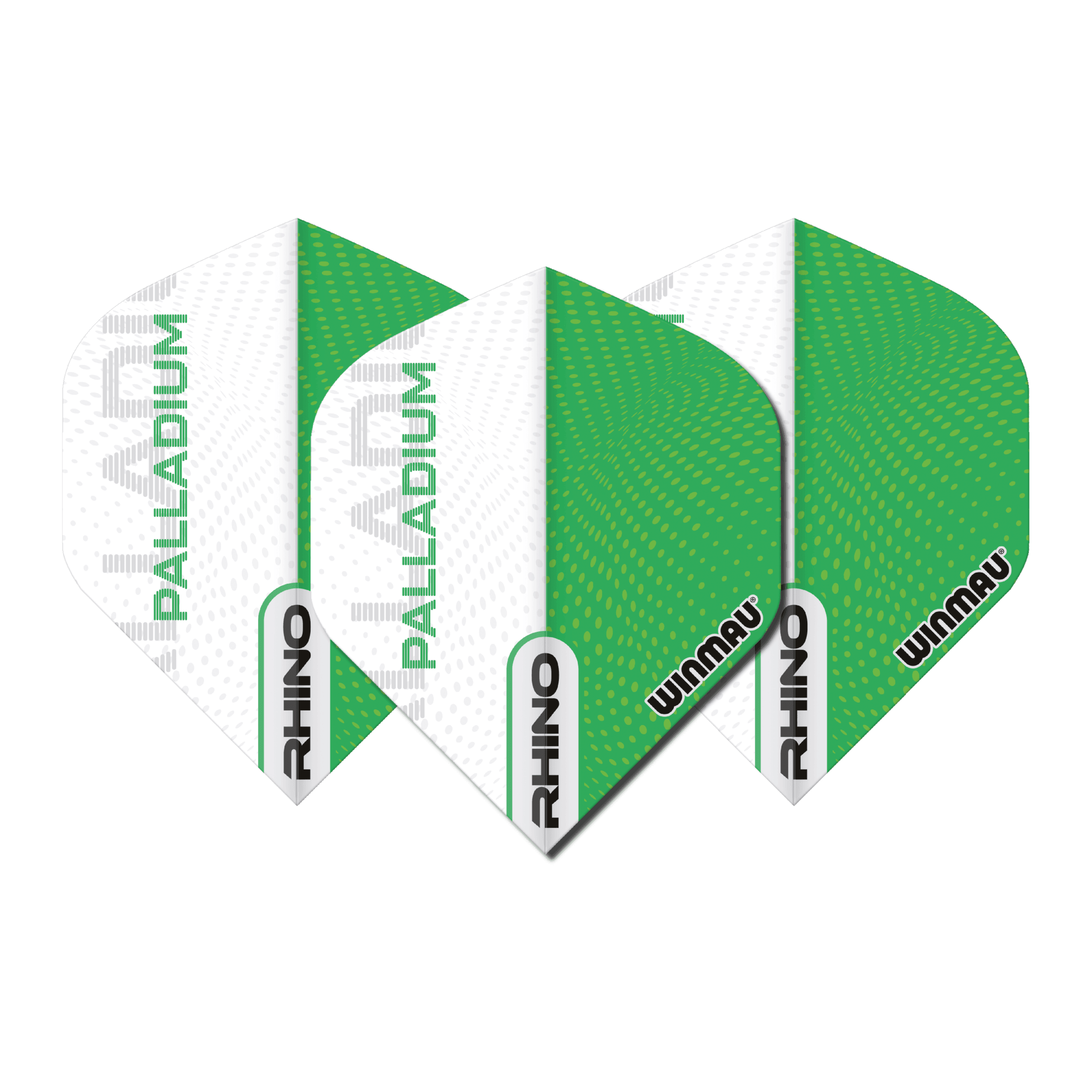 Winmau - Rhino Bílá & Zelená - 100 Mikron - Letky Na Šípky - Direct Darts - 1