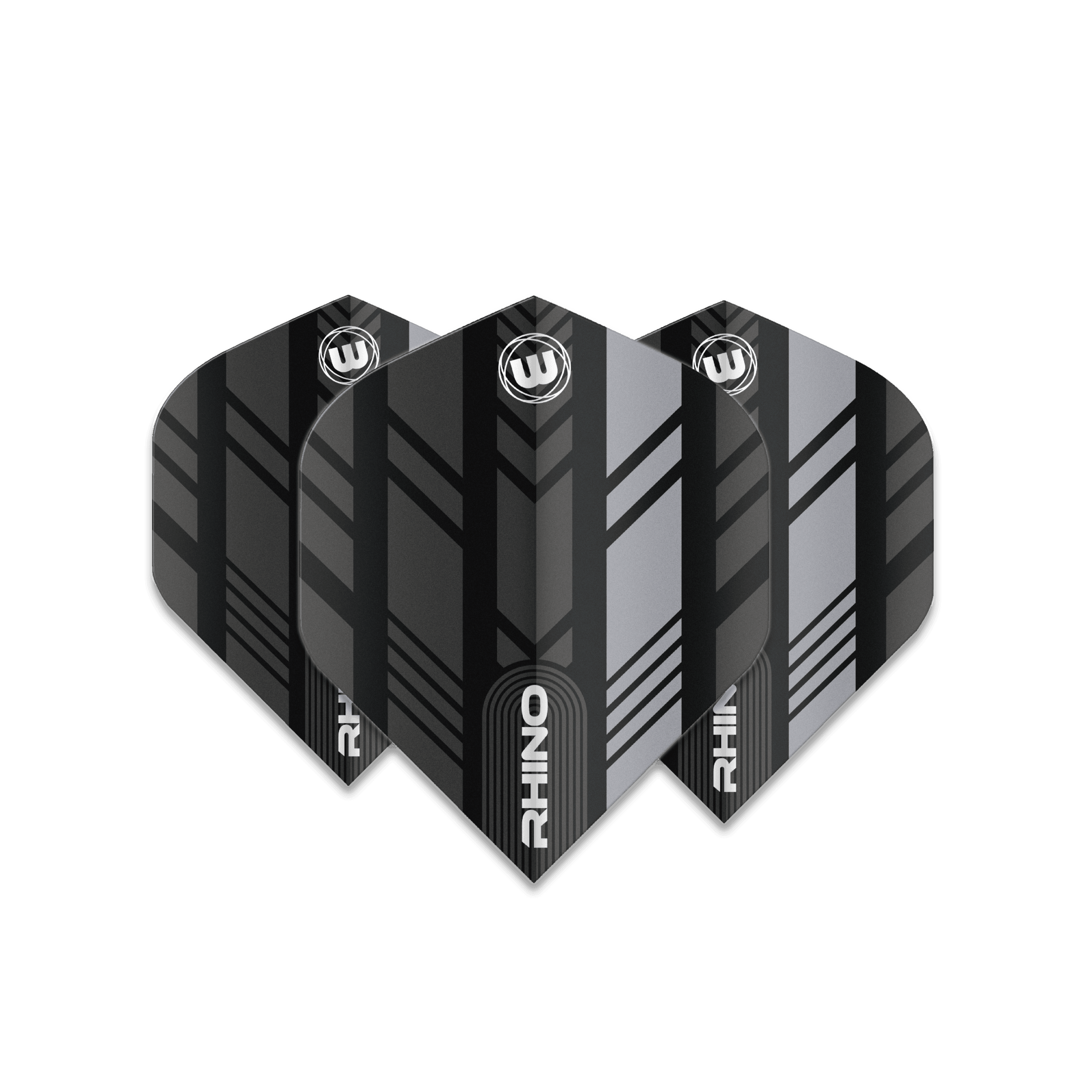 Winmau - Rhino Černá & Šedá - 100 Mikron - Letky Na Šípky - Direct Darts - 1