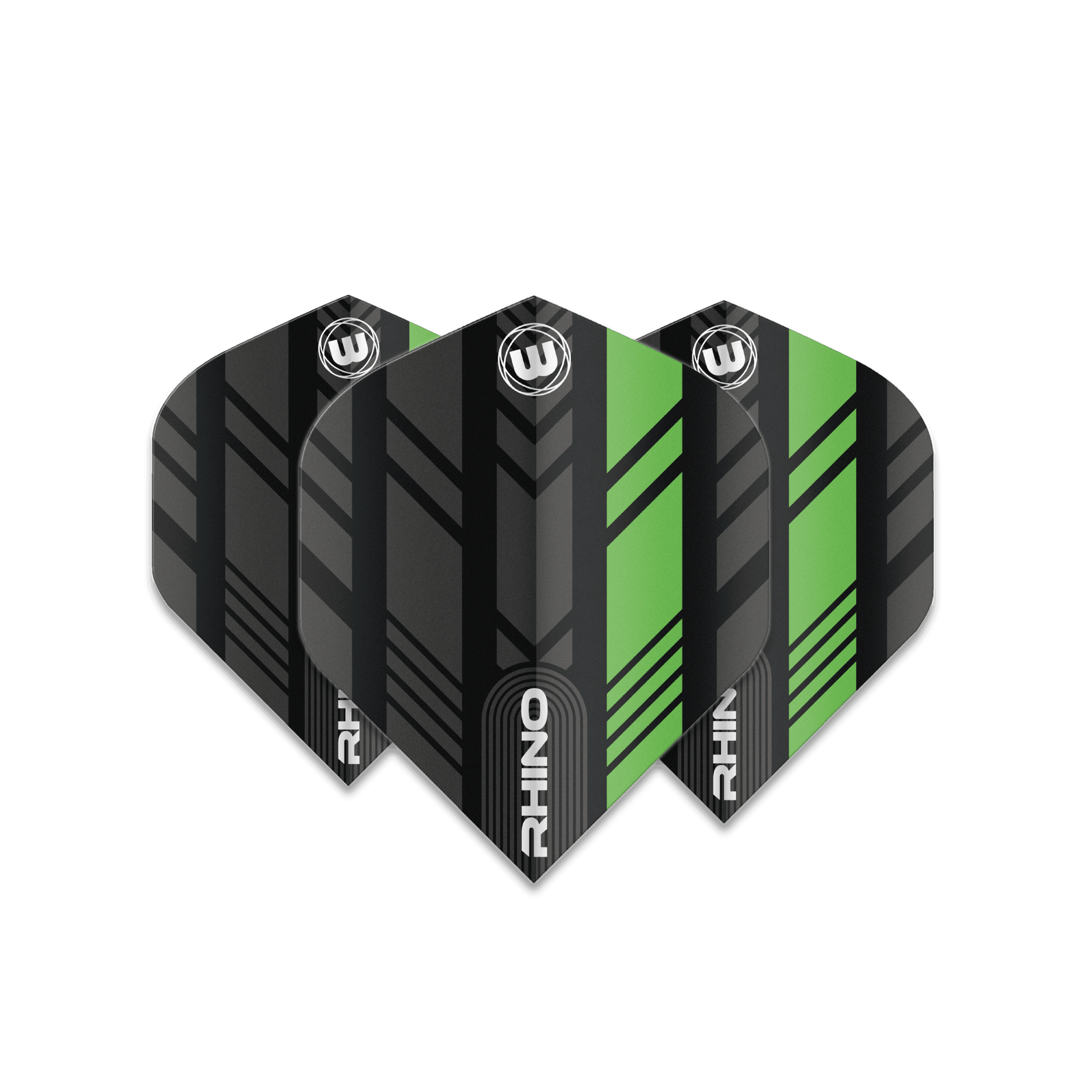 Winmau - Rhino Černá & Zelená - 100 Mikron - Letky Na Šípky - Direct Darts - 1