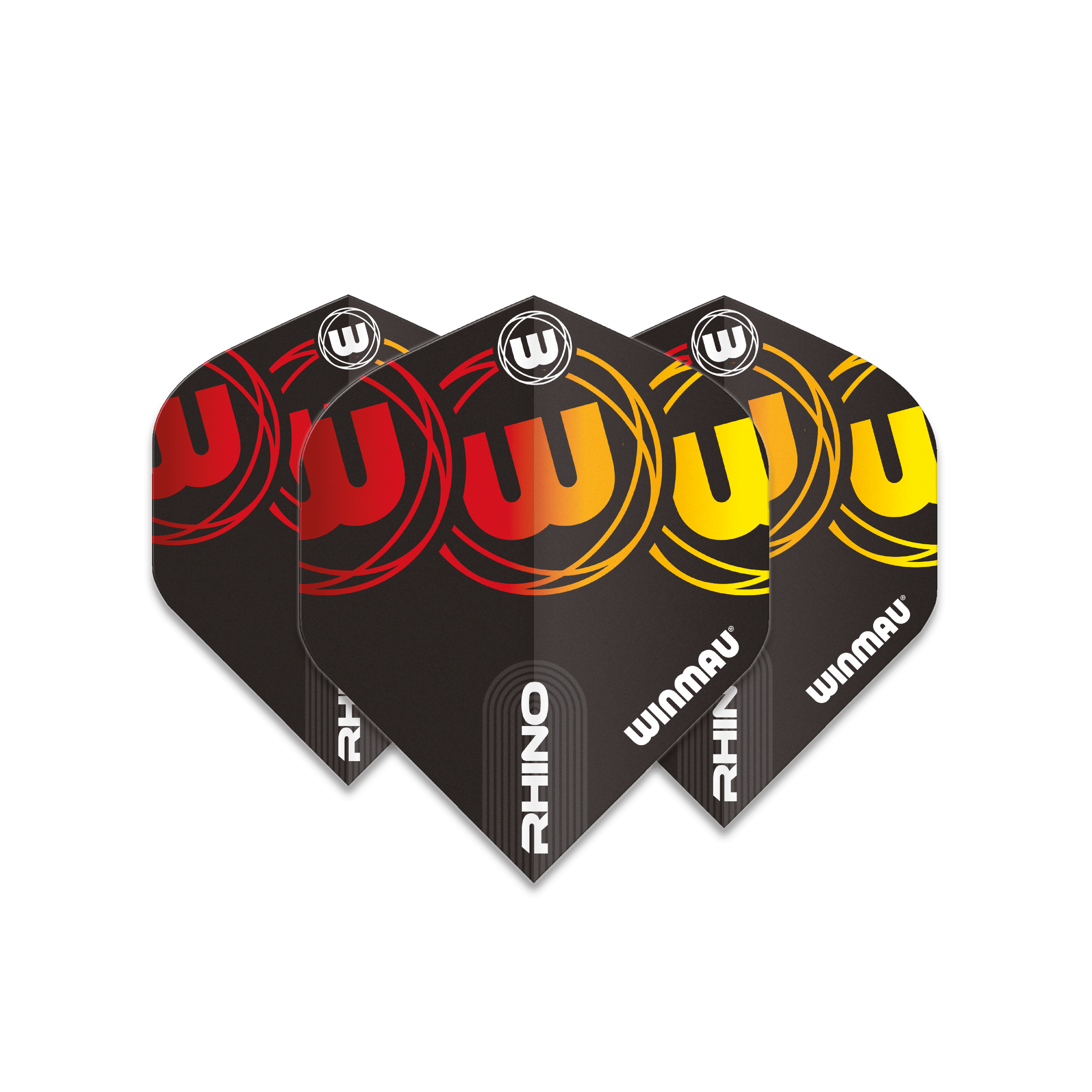 Winmau - Rhino Červená & Žlutá - 100 Mikron - Letky Na Šípky - Direct Darts - 1