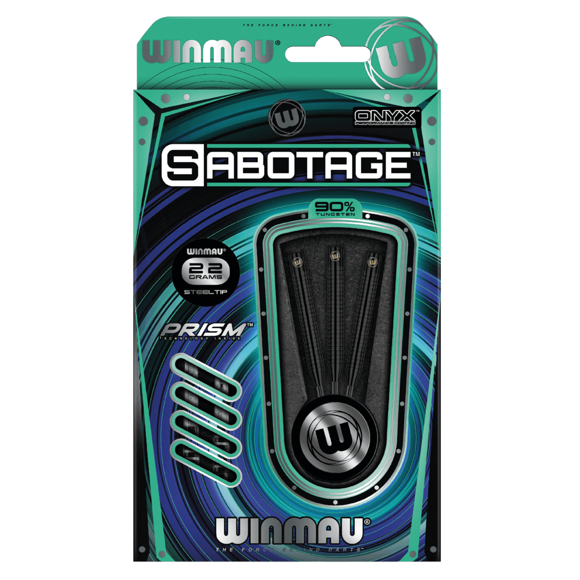 Winmau - Sabotage Onyx 90% - Steel Šípky - Direct Darts - 3
