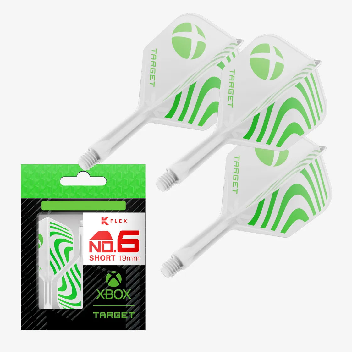 Target - K-Flex - Xbox - No6 - Jednodílný Násadky/Letky Na Šípky - Direct Darts - 1